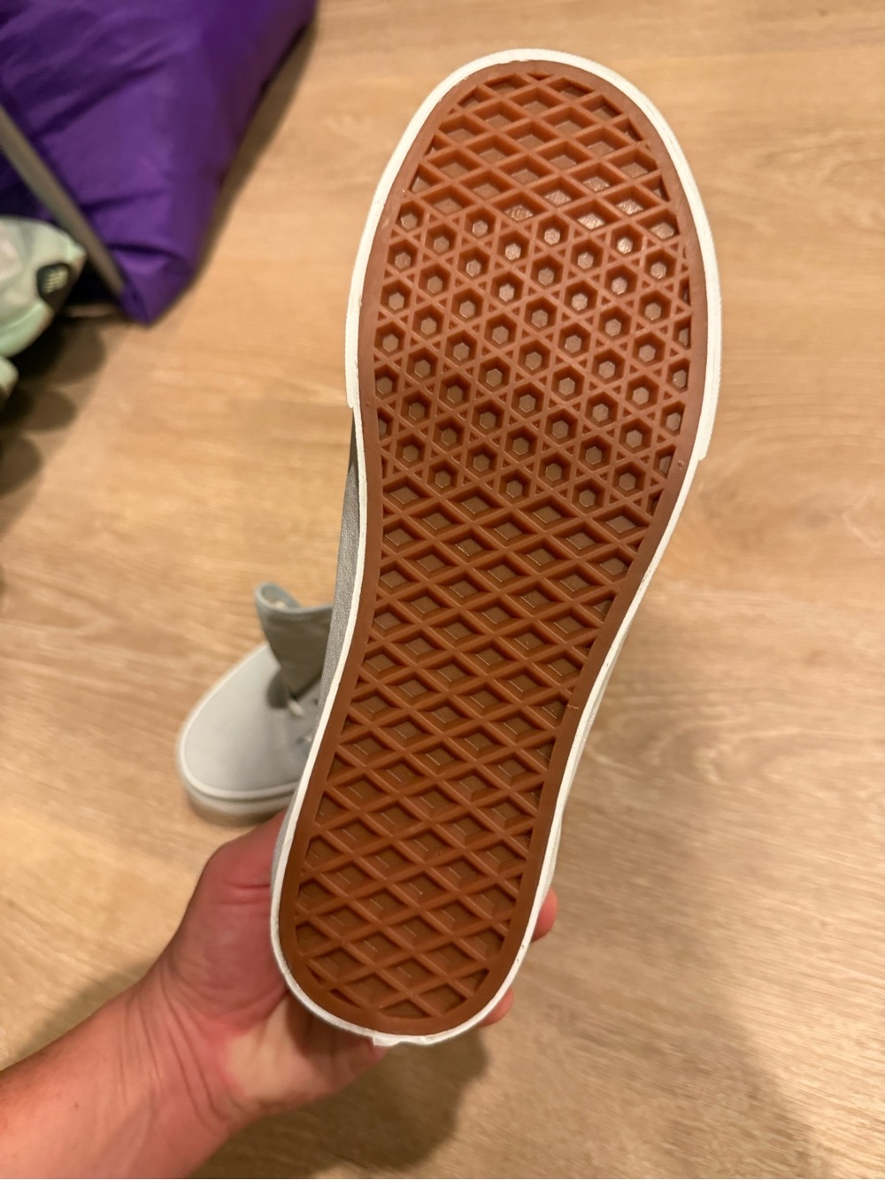 Vans Old Skool Sneakers in Light Blue & White - Picture 4 of 4